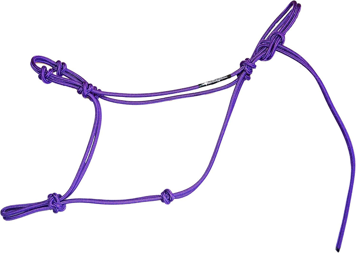 Horse Rope Training Halter - 4 Knot 1/4" Stiff Halter Cord - Used by Famous Trainers Multiple Sizes