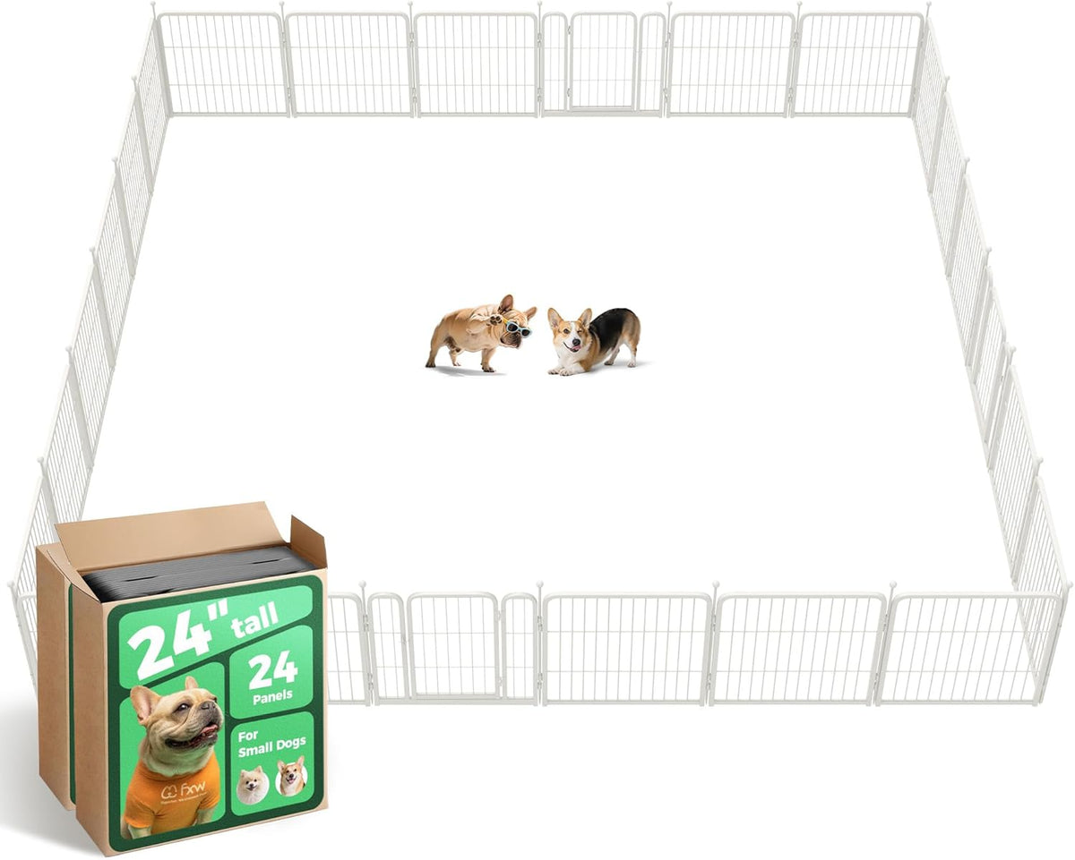 FXW Rollick Unleashed Dog Playpen for Indoor, Yard, RV Camping, 24 inch 24 Panels for Small and