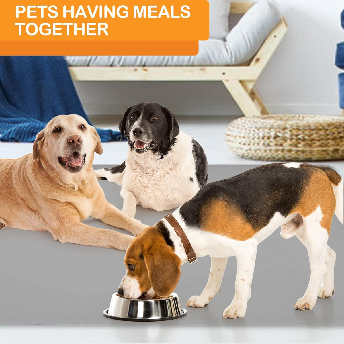 KVK Pet Food Mat Pet Feeding Mat Silicone Placemat for Dog and Cat Food Water Bowl Dog Food Mats