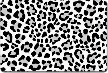 Rnivvi Dog Food Mat, 16" x 24" Leopard Absorbent Dog Cat Bowl Mat for Food and Water, Cute