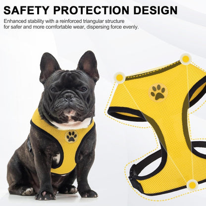 BINGPET No Pull Dog Harness,Soft Mesh Breathable All Weather Vest Harness,Safety Protection Design