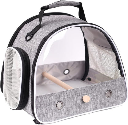Small Bird Travel Carrier, Portable Bird Travel Cage for Parakeet, Parrot, Budgie, Guinea Pig