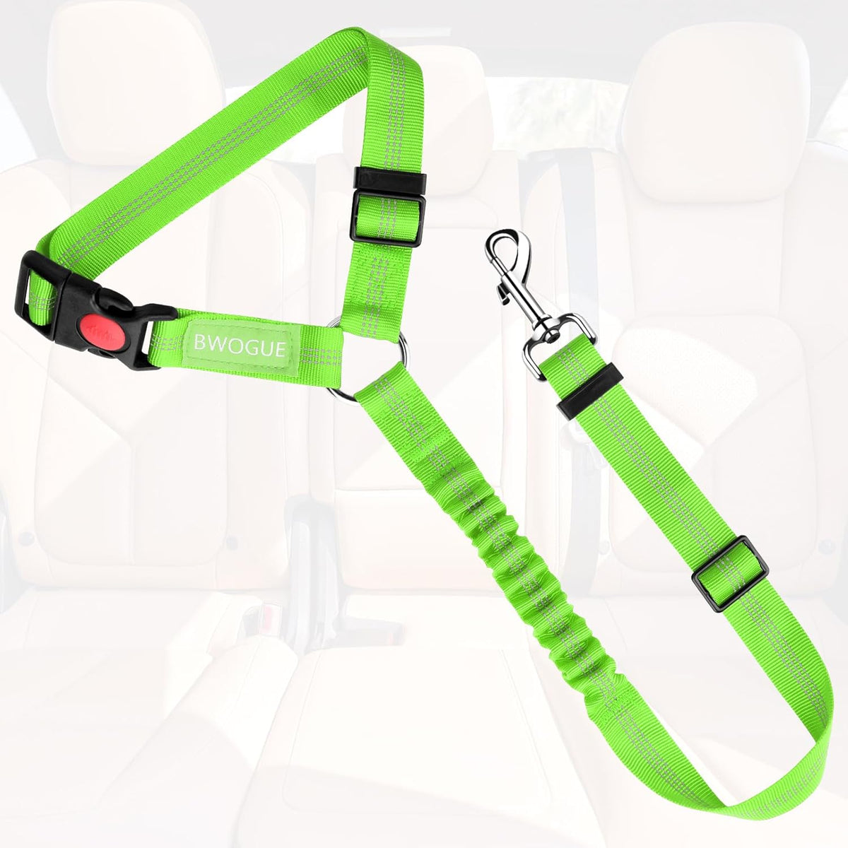 BWOGUE Pet Dog Cat Seat Belt Reflective Car Dog Headrest Restraint Leash Elastic Buffer Bungee