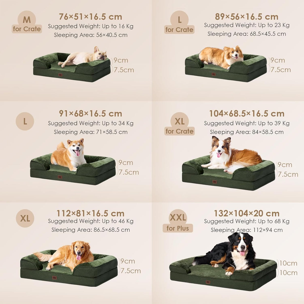 EHEYCIGA Orthopedic Dog Beds for Extra Large Dogs, Waterproof Memory Foam XL Pet Bed with Sides
