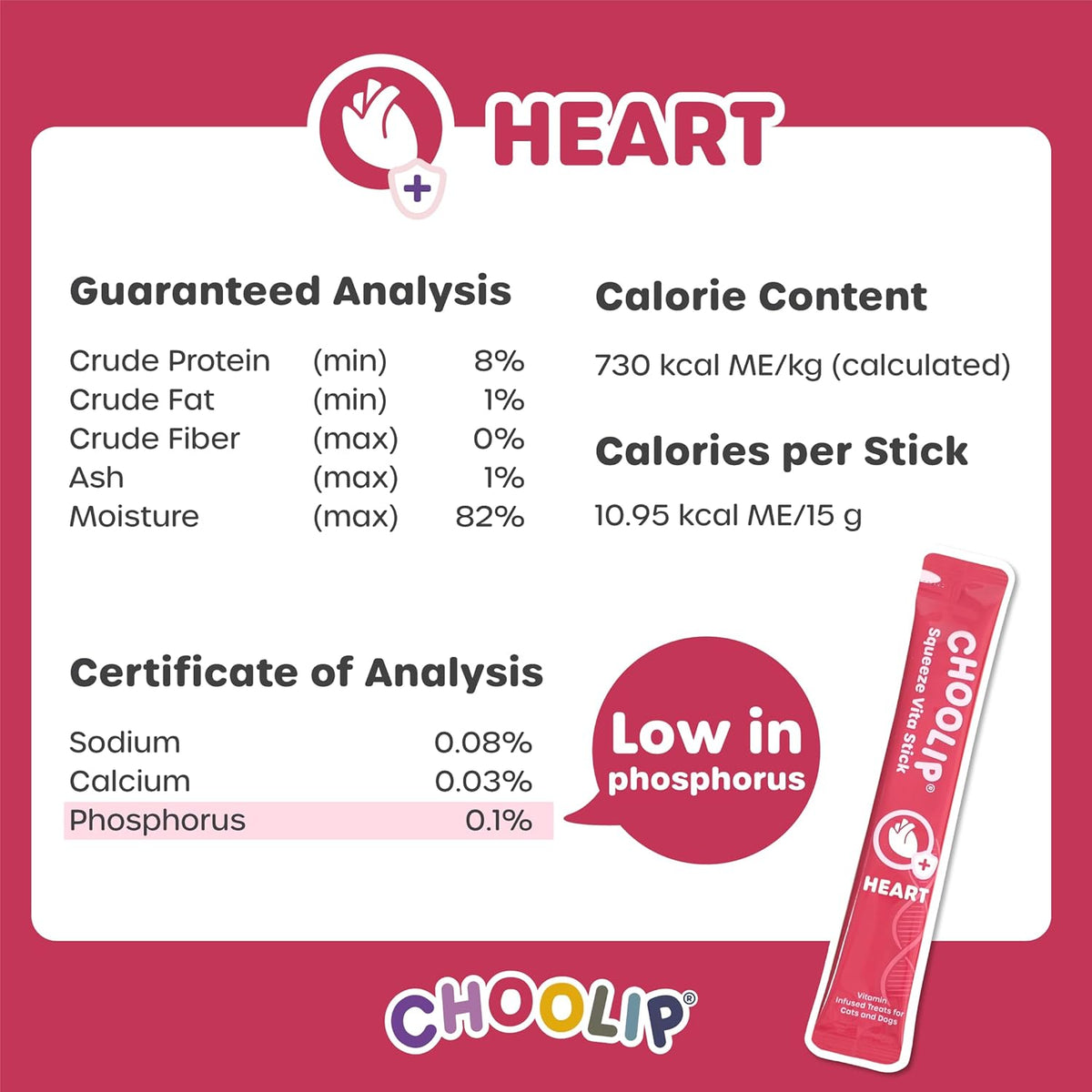 Squeeze Vita Stick Lickable Treats for Dogs & Cats. 7 Heart Support Sticks with Essential