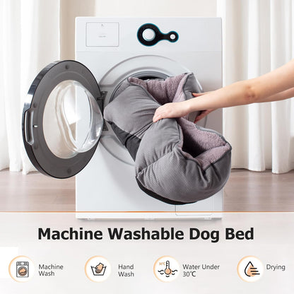 MIXJOY Calming Dog & Cat Beds - Soft Rectangle & Orthopedic Designs, Anti-Slip | Small / Medium