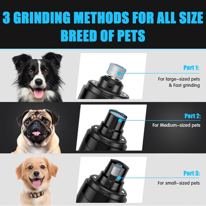 VIWIK Dog Nail Grinder, Dog Nail Trimmers for Large Medium Small Dogs & Cats, Super Quiet Electric