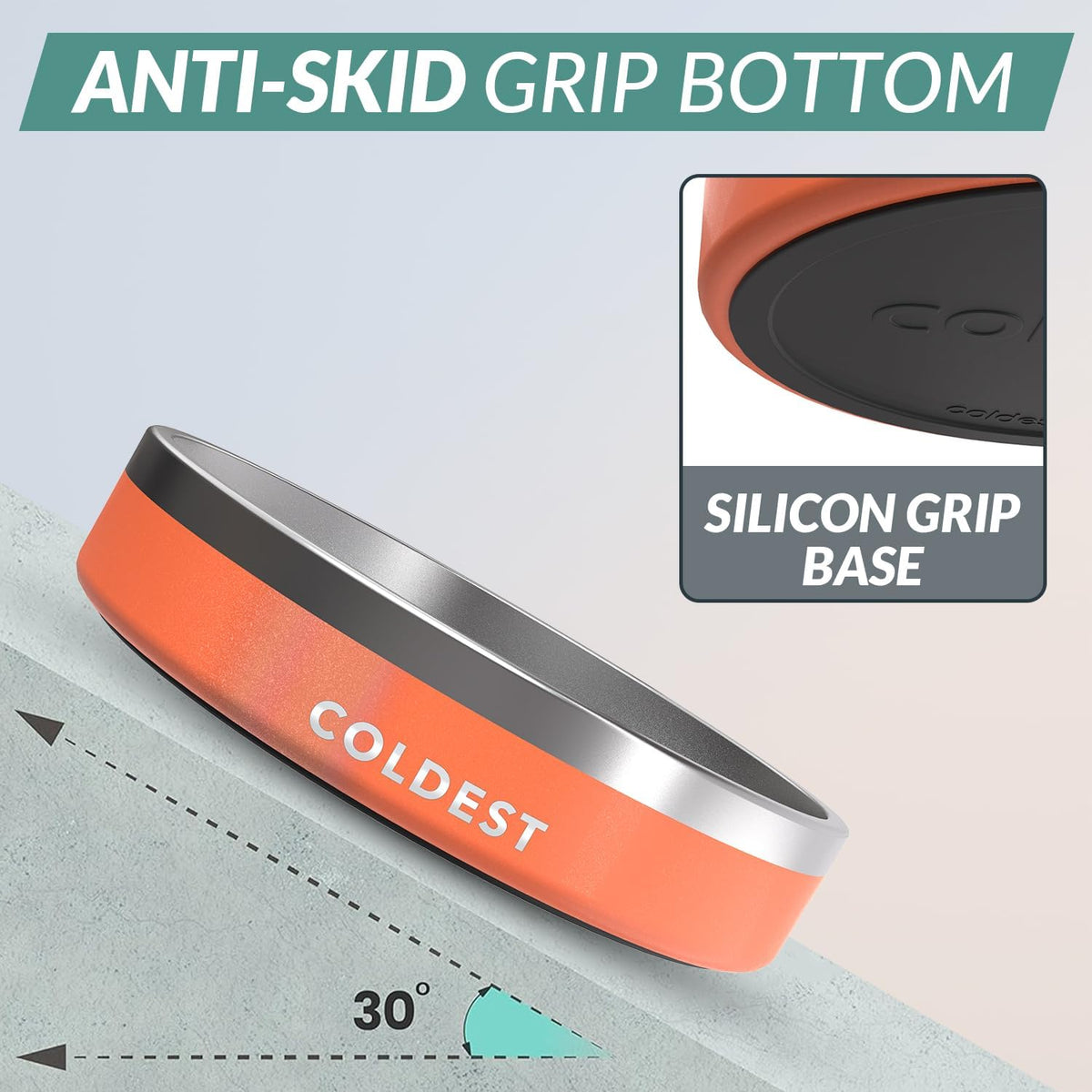 Coldest Dog Bowl - Anti Rust Metal, Non Slip, 3 Layers Insulated Stainless Steel Dog Bowls - Spill