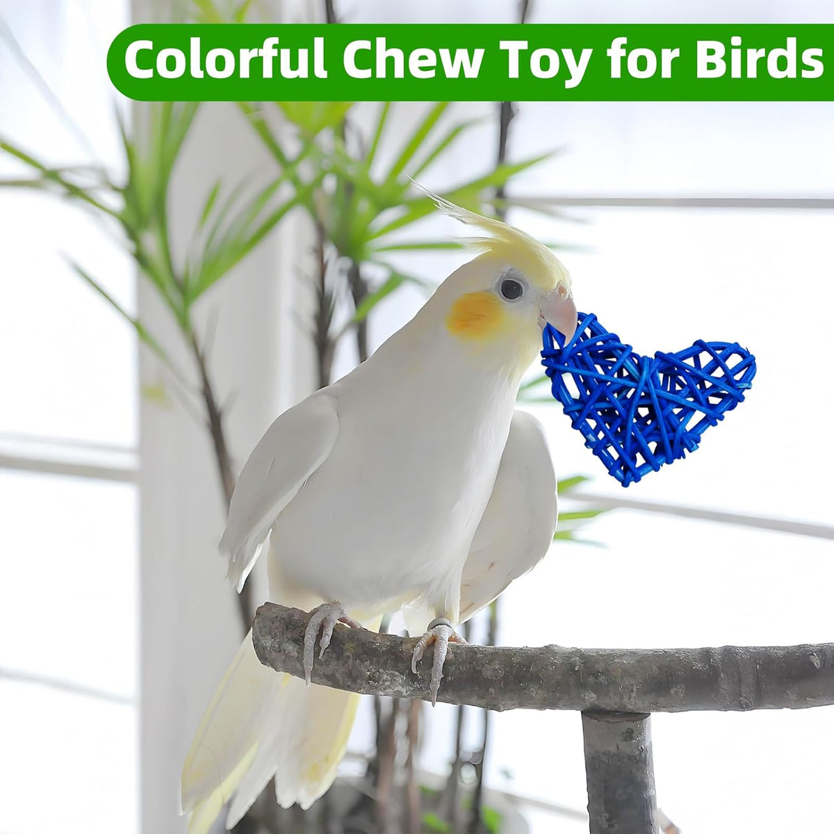 Bird Toys, Colorful Birds Foraging & Shredded Toy Boxs, Rattan Weaving Safe Parrot Toys, for
