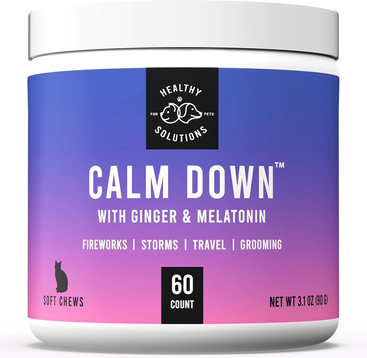 Calming Chews for Cats - Cat Calming Treats for Anxiety, Stress Relief Aid, Storms, Grooming