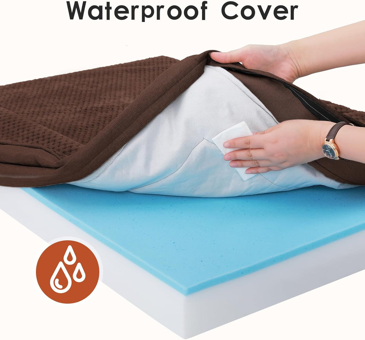 Orthopedic Dog Bed, 3 Inch Memory Foam Dog Beds for Small Dogs, Washable Removable Cover, Nonskid