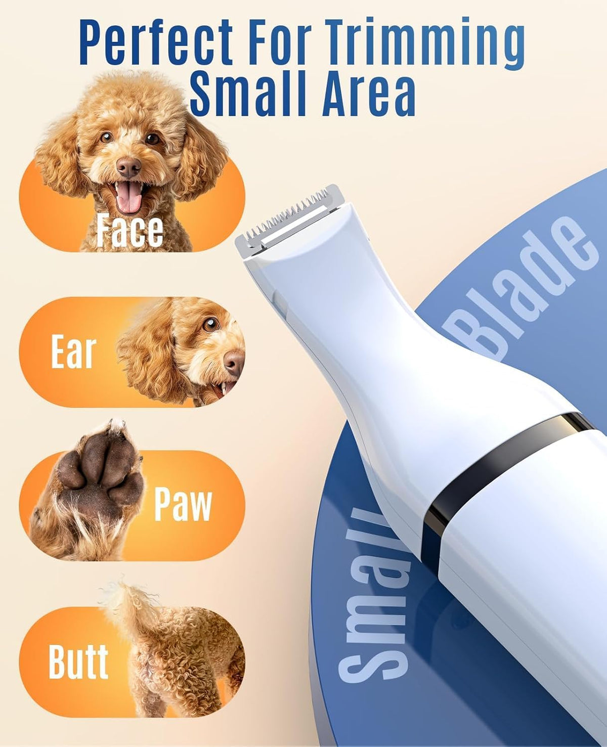 oneisall Dog Nail Grinder and Paw Trimmer Kit 2 in 1 Quiet Rechargeable Electric Pet Nail Grinder