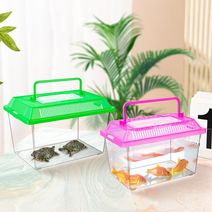 12Pcs Plastic Reptile Terrariums Carrier Cage, Tarantula Enclosure Breeding Box Hatching Container