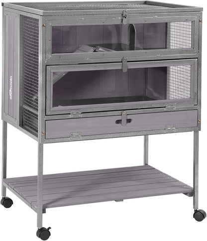 Guinea Pig Cage Metal Frame Hamster Cage Upgrade Anti-Chewing Rat House Indoor Outdoor Use Small