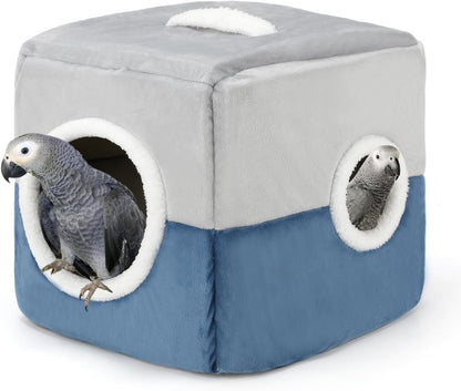Large Size Parrot Nest House Bed, Winter Warm Bird Snuggle Hut Comfortable Hanging Birds House Cage