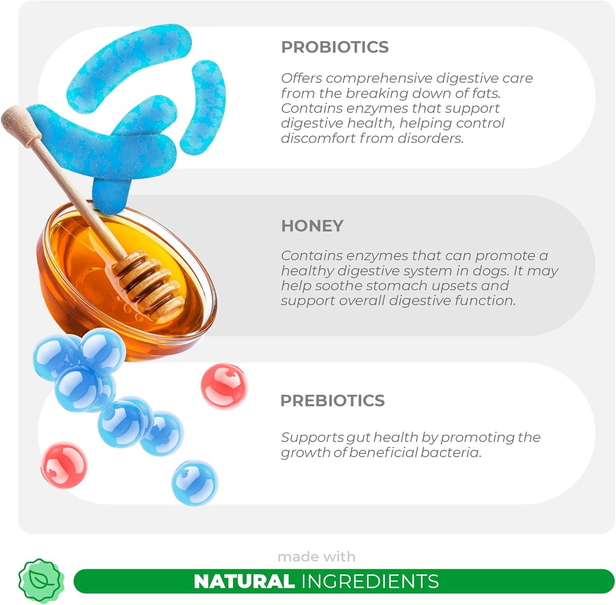Probiotics for Dogs Digestive Health - Support Gut Health, Diarrhea, Gas, & Seasonal Allergies