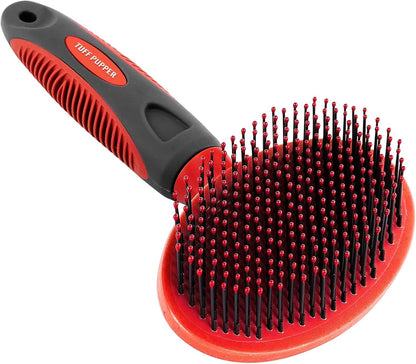 Tuff Pupper Round Bristle Soft Brush for Dogs and Cats | Gentle Grooming for Short or Long Hair |