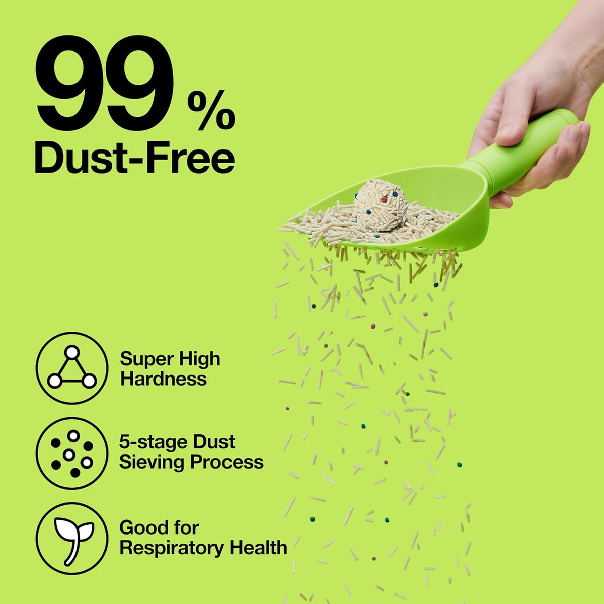 VETRESKA Tofu Cat Litter, Natural Strong Clumping Flushable Litter Pellets, Ultra Water Absorbent
