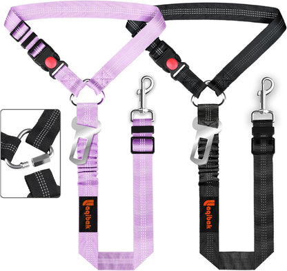 Removable Dog Seat Belt Harness for Car, 3 in 1 Pet Dog Car Seatbelt Leash, Retractable Restraint