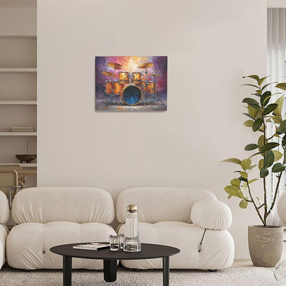 Music Wall Art Graffiti Musical Instruments Canvas Wall Decor Drum Pictures Painting Print Artwork