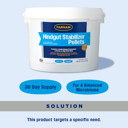 Farnam Hindgut Stabilizer Pellets, Daily Digestive & Immune Supplement for Horses Helps Maintain a