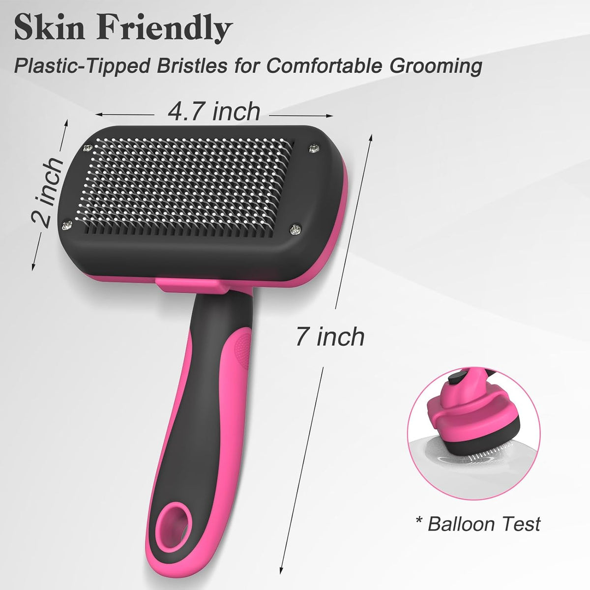Swihauk Self Cleaning Slicker Brush for Dogs & Cats - Skin Friendly Grooming, Deshedding, Hair
