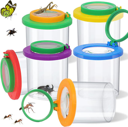 Coopay 6 Pieces Magnifying Insect Box - Bug Viewer, Critter Insect Cage, Container, Bug Catcher