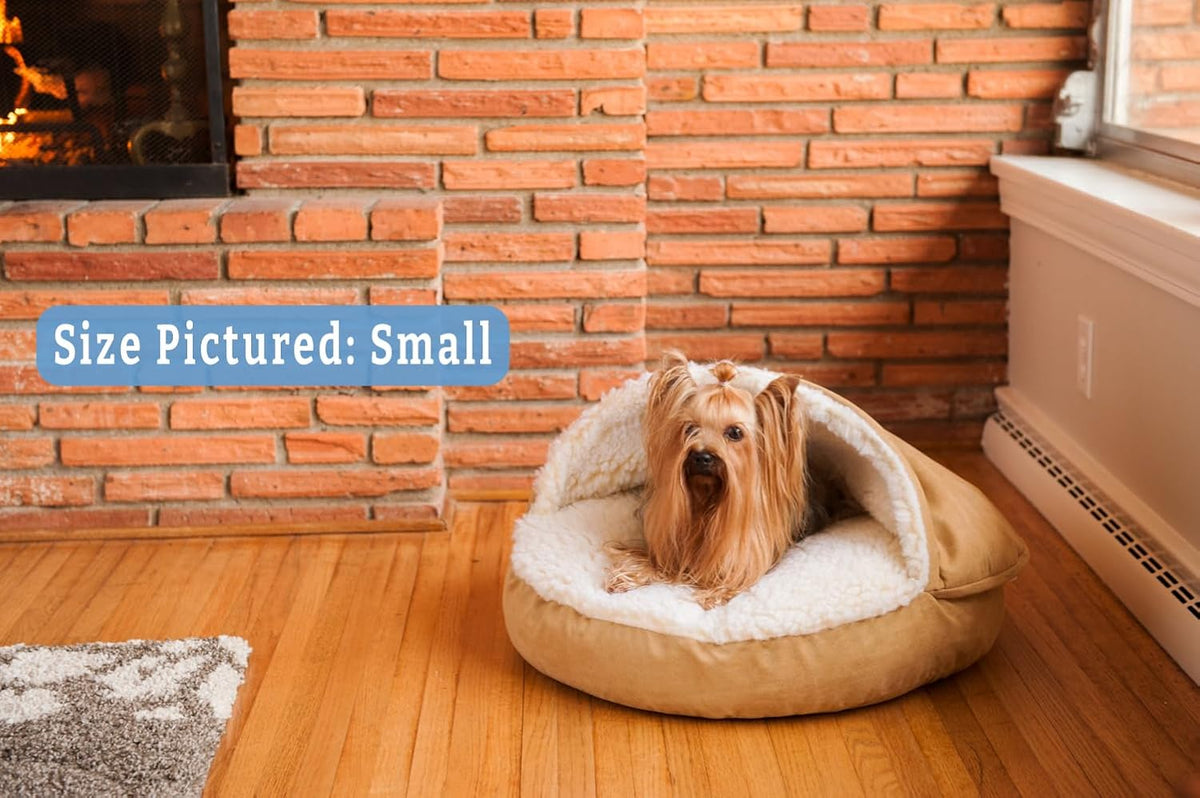 Snoozer Luxury Cozy Cave Dog Bed - Indoor Dog Bed with Cover Cave, Covered Calming Burrow for