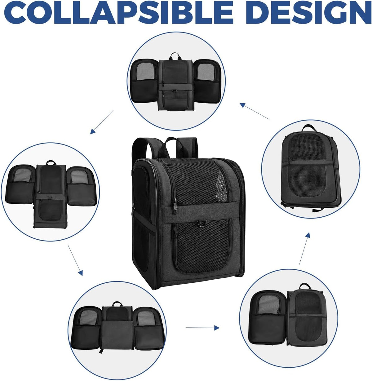 Apollo Walker Dog & Cat Carrier Backpack for 4-15lb Pets - Ventilated Safe Design with Padded Back