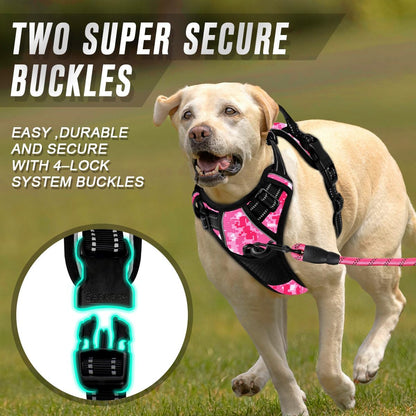 BARKBAY No Pull Dog Harness Front Clip Heavy Duty Reflective Easy Control Handle for Large Dog