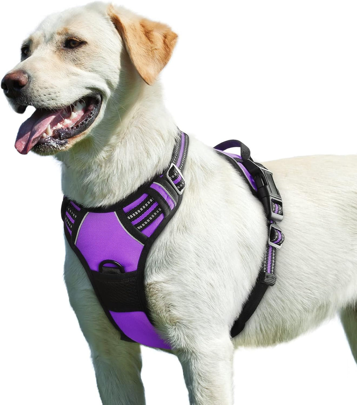 Eagloo Dog Harness for Large Dogs, No Pull Service Vest with Reflective Strips and Control Handle