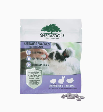 Sherwood Pet Health Snackies for Chinchillas, Rabbits & Guinea Pigs, Grain-Free, Real Fruit, Low