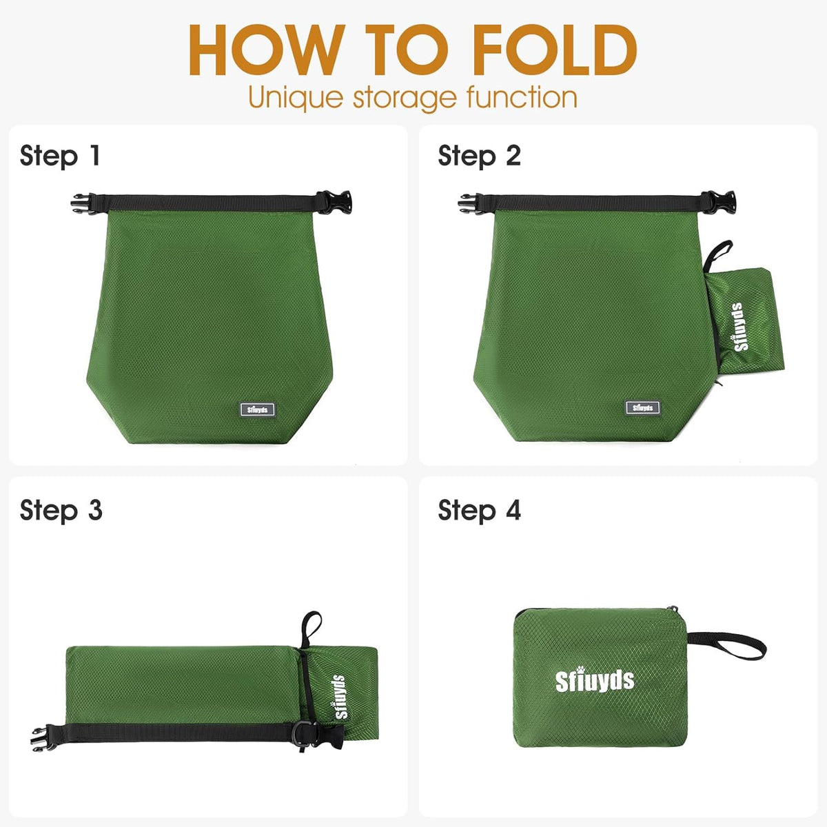 Dog Food Travel Bag with 2PCS Collapsible Dog Travel Bowls,Air Tight Dog Food Storage