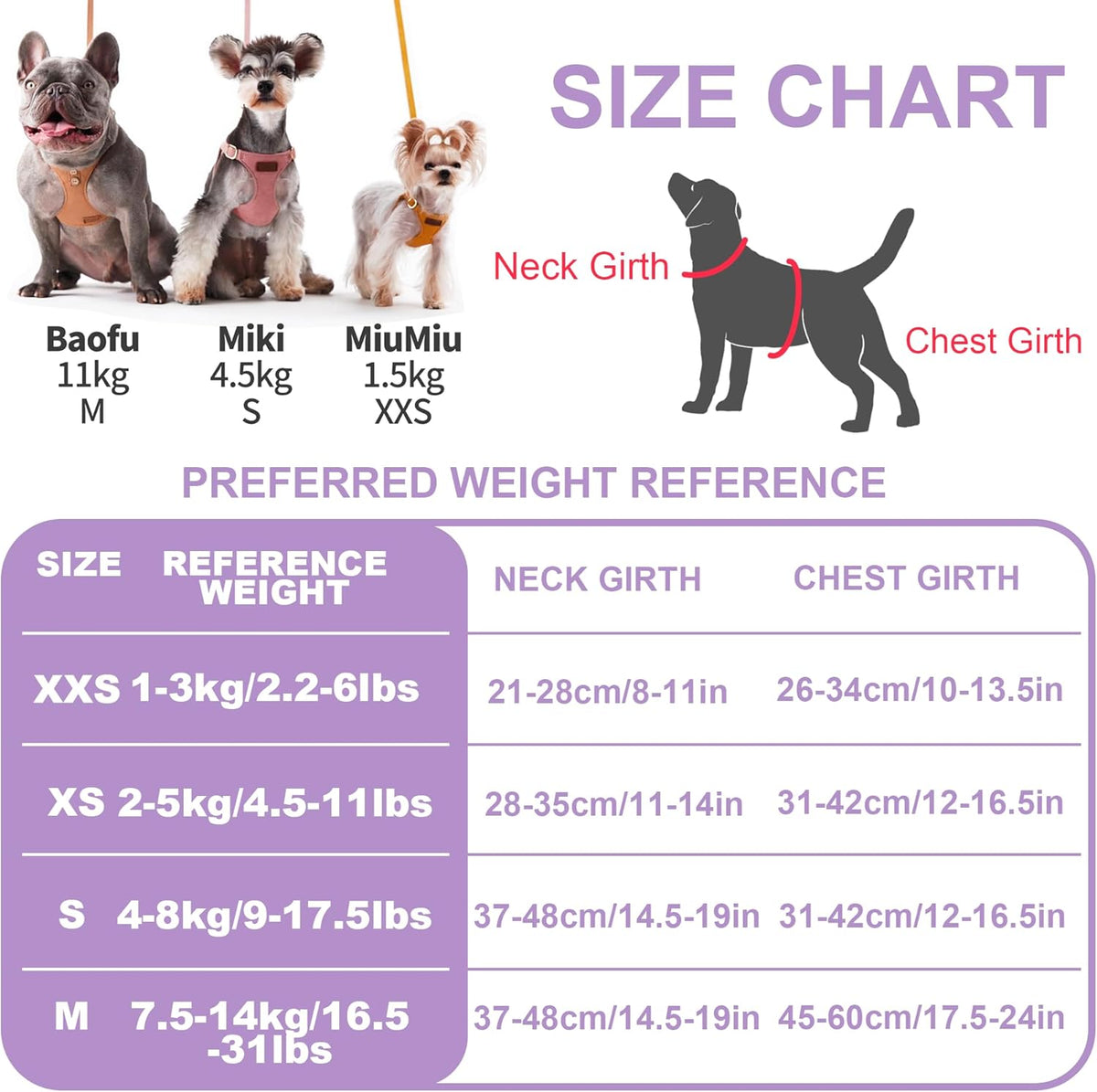 Puppytie No Pull xs Dog Harness with Multifunction Dog Leash,Soft Adjustable No Choke Escape Proof