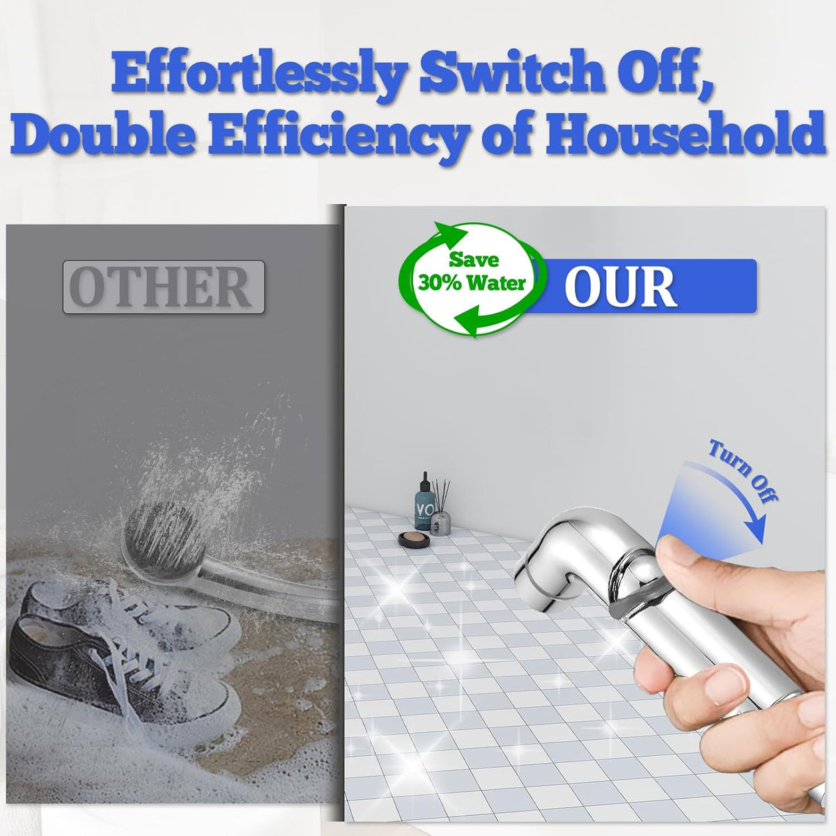 Dog Shower Attachment Metal, YDmeet Pet Washing Hose Attachment for Fast & Clean Bathing, Brass 3