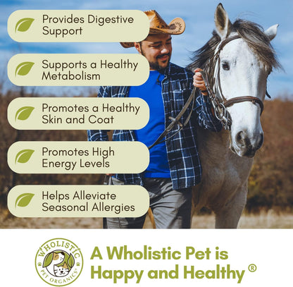 Wholistic Pet Organics Equine Complete: Horse Multivitamin for Total Body Health - Horse Supplement