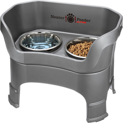 Neater Feeder Deluxe Mess Proof Dog Bowls Elevated for Large Dogs – Made in USA – No Spill Raised