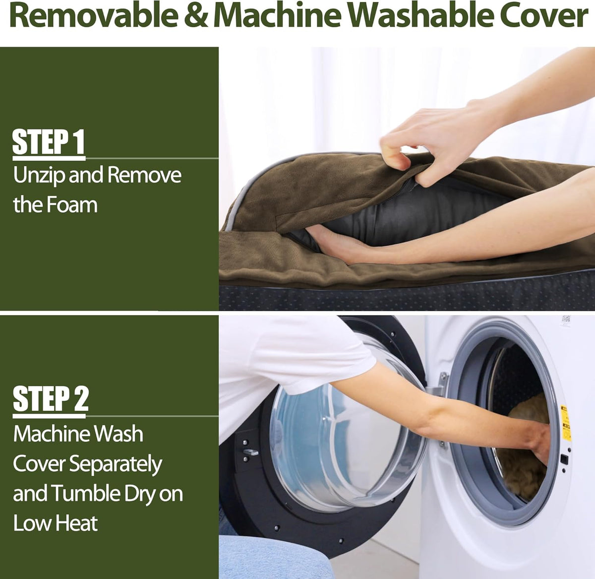 Orthopedic Dog Beds for Large Dogs, Waterproof Dog Beds, Egg-Crate Foam Dogs Couch Beds, Comfy