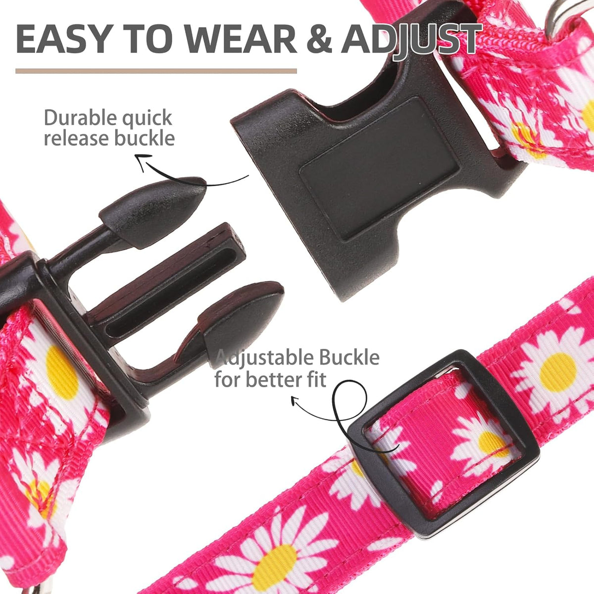 PUPTECK No Pull Dog Harness Soft Adjustable Basic Nylon Step in Puppy Vest Outdoor Walking with ID