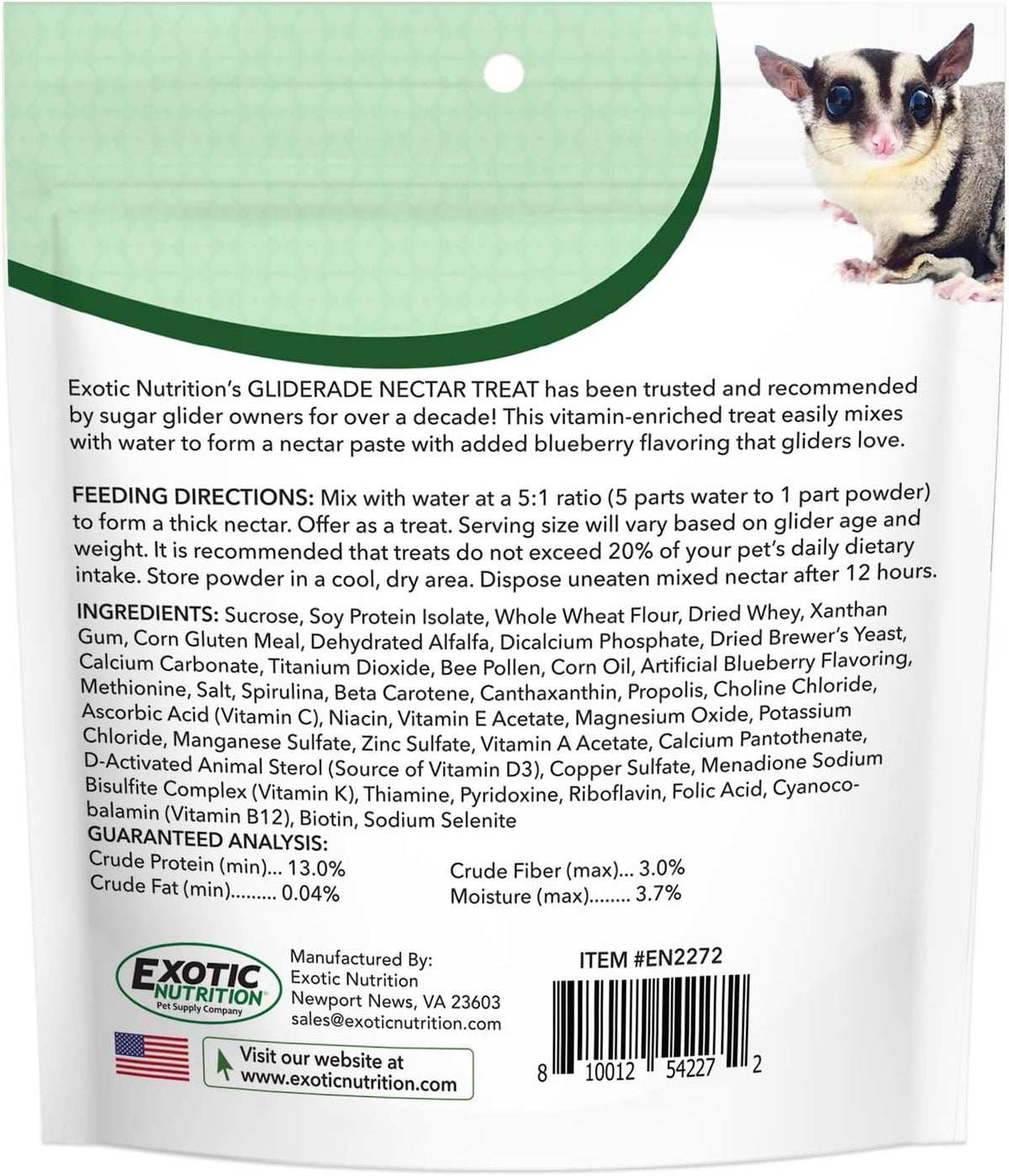 Gliderade Nectar - Vitamin-Enriched Healthy Nectar Supplement - Powdered Mix - Provides Necessary