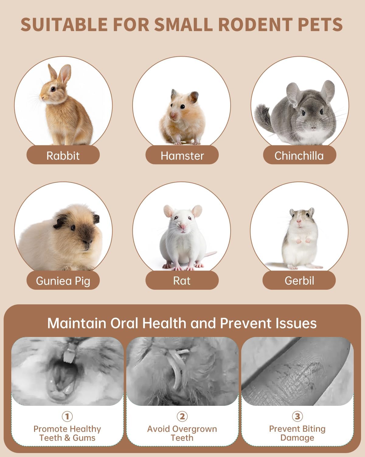 31PCS Rabbit Chew Treat Toys for Teeth Health, Natural Bunny Enrichment Toys for Boredom & Stress