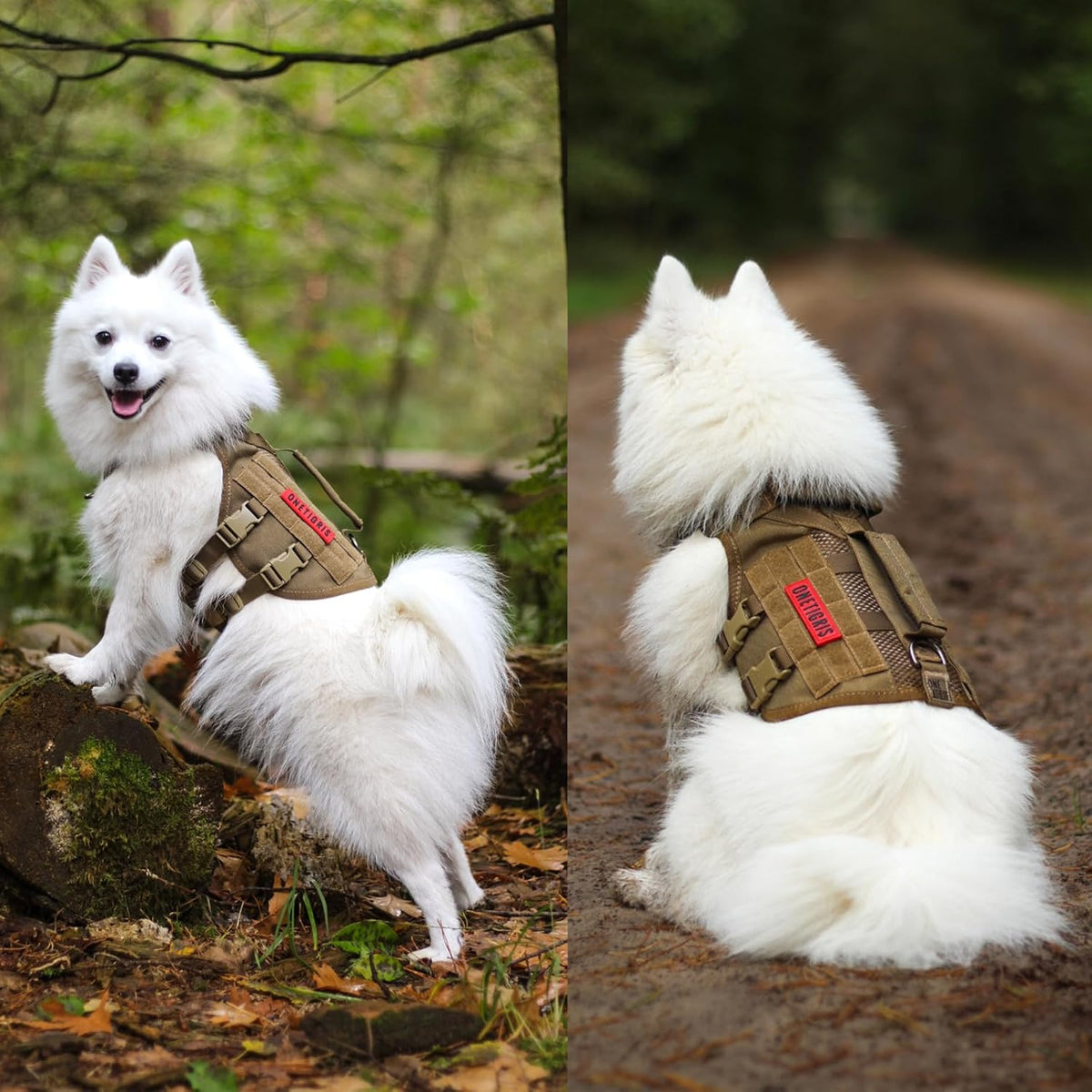 OneTigris No Pull Dog Harness for Small Dog, Mesh Design Breathable Military Dog Molle Vests with