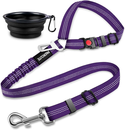 2 Piece Set Dog Seat Belt - Retractable Car Seatbelts, Adjustable Pet Restraint for Vehicle