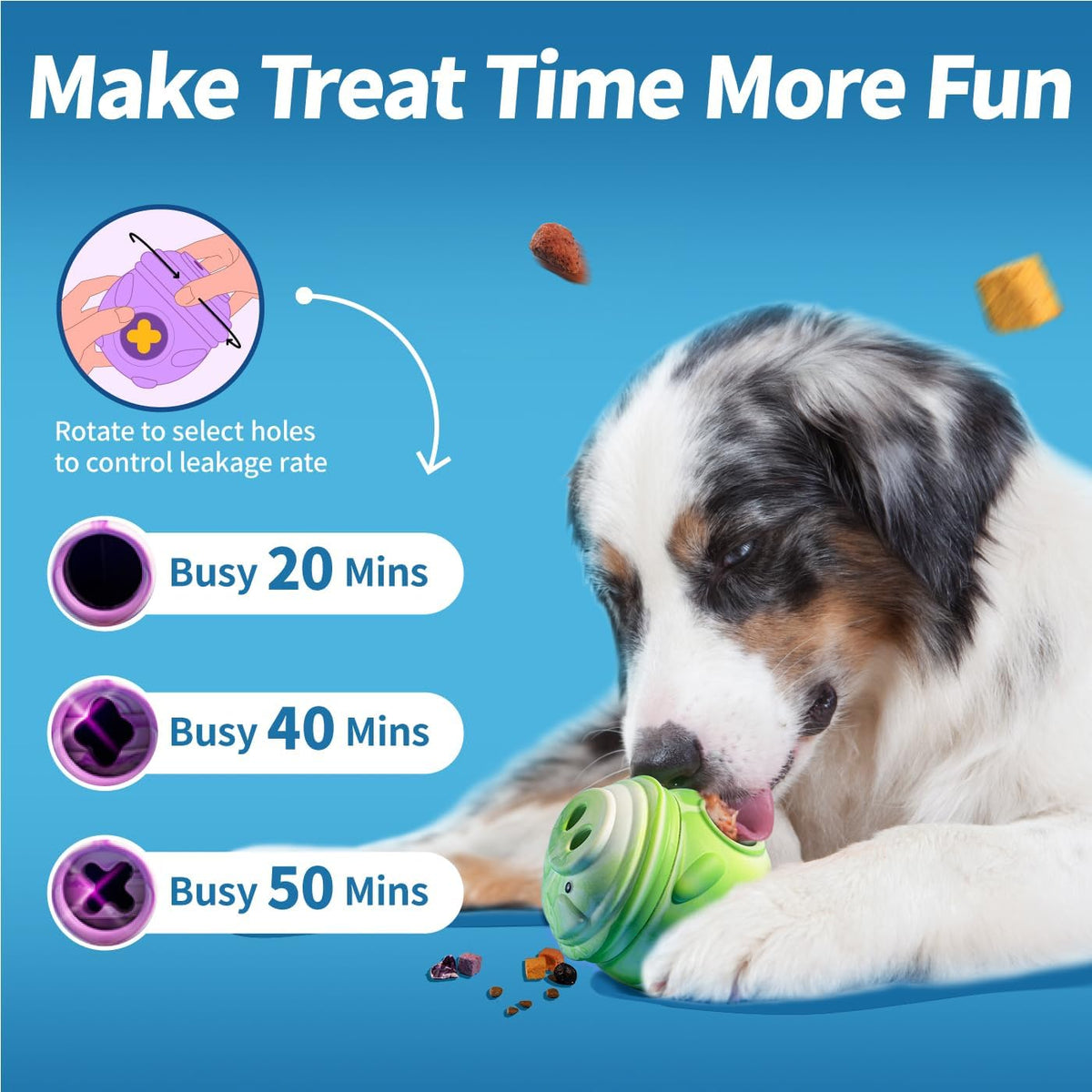 Dog Toy, Frozen Treat Toys, Treat Dispensing Chew Toy for Small Medium Large Dogs, Long-Lasting