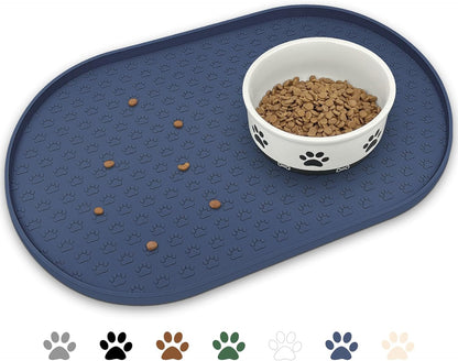 KPWACD Pet Feeding Mat for Dogs and Cats, Silicone Dog Placemat Non-Slip Waterproof Bowl Mats