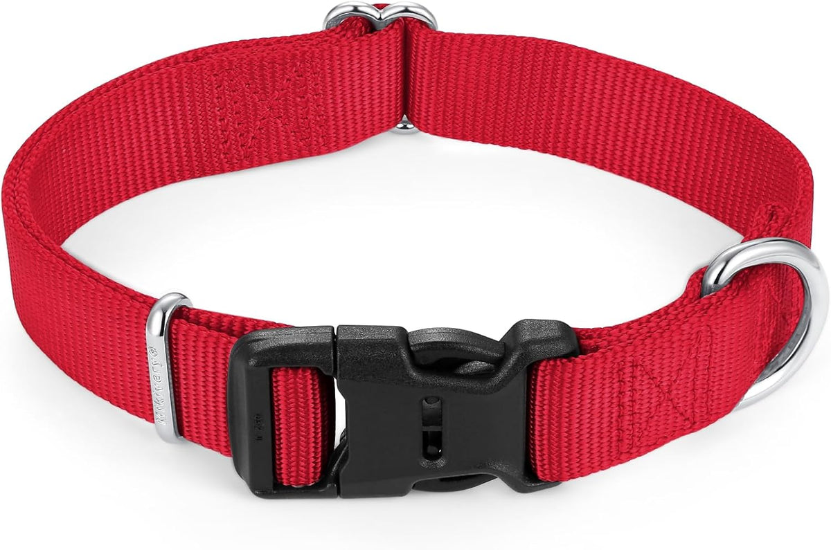 Mikivery Nylon Dog Collar with Quick Release Buckle Soft Adjustable Sturdy for Small Medium Large