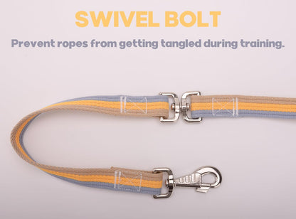 Cord Cotton Lunge Line with Rubber Stop，Equine Lunge Line for Horses with Swivel Bolt Snap，24 ft