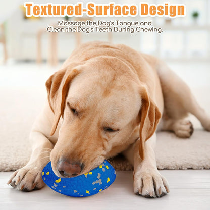 2Pcs Upgrade Bone Dog Balls+Rugby Dogs Toys for Aggressive Chewers, Indestructible Tennis Balls for
