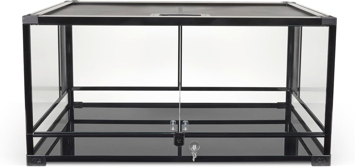 Zilla QuickBuild Reptile 40 Gallon Glass Terrarium Habitat with Swing Door For Geckos, Snakes
