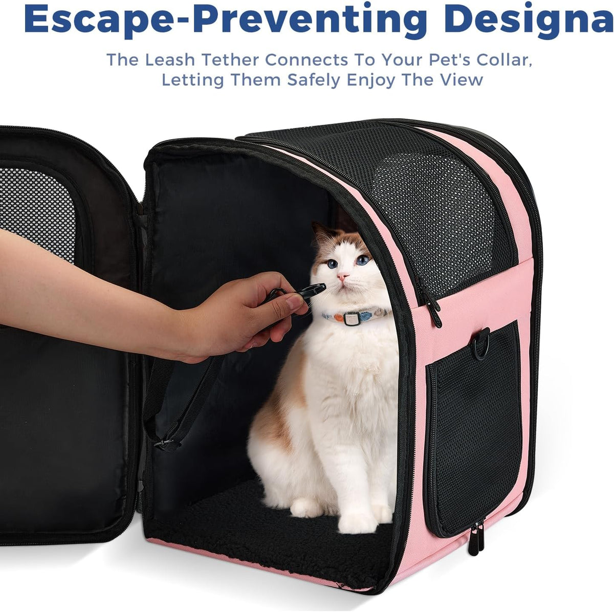Apollo Walker Dog & Cat Carrier Backpack for 4-15lb Pets - Ventilated Safe Design with Padded Back